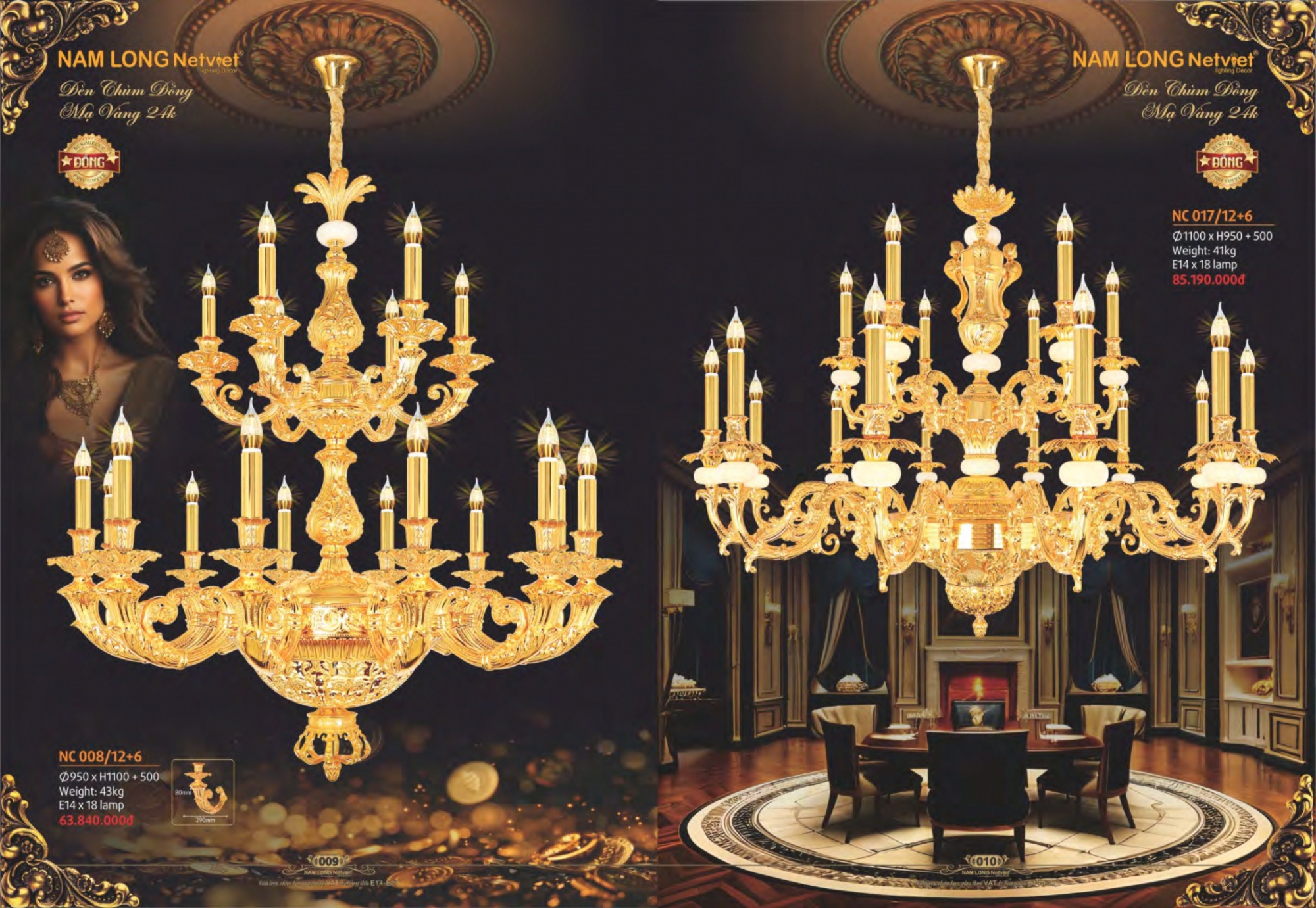 Bảng giá đèn trang trí Nam Long